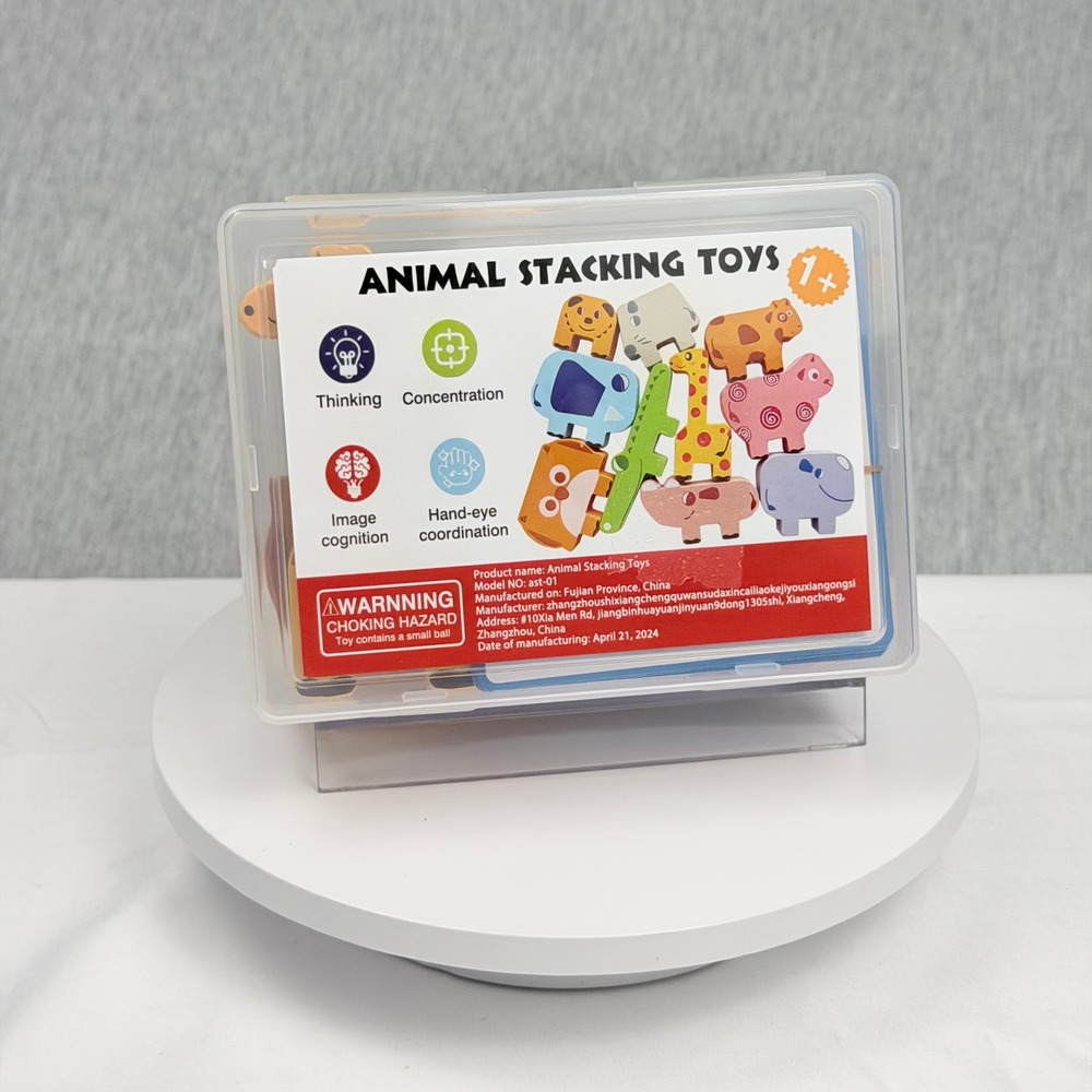 Animal Stacking Toys Wooden Montessori Balancing Blocks Set ast-01 Ages 1+